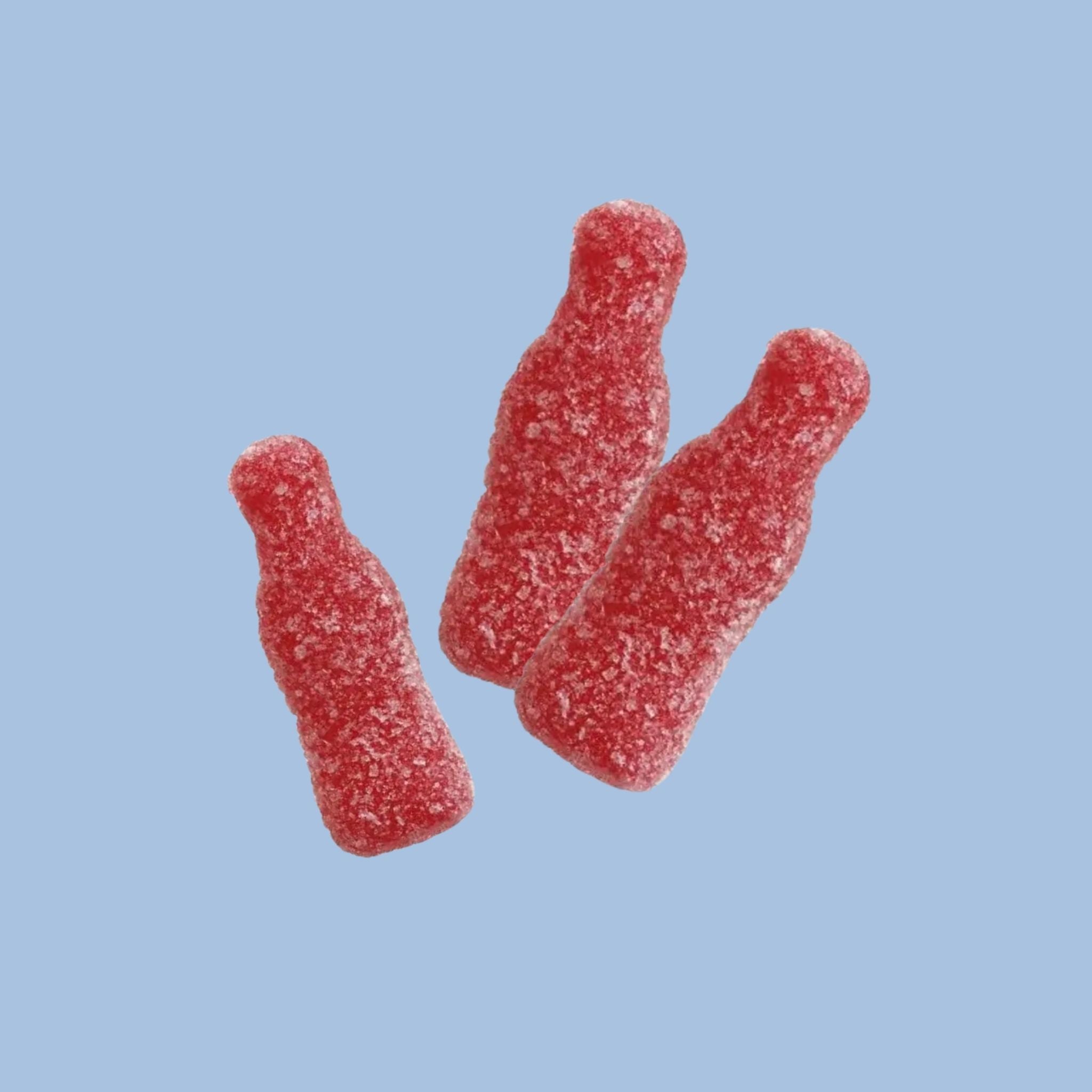Close up Grahn Sour Raspberry Shots Swedish Pick and Mix Candy