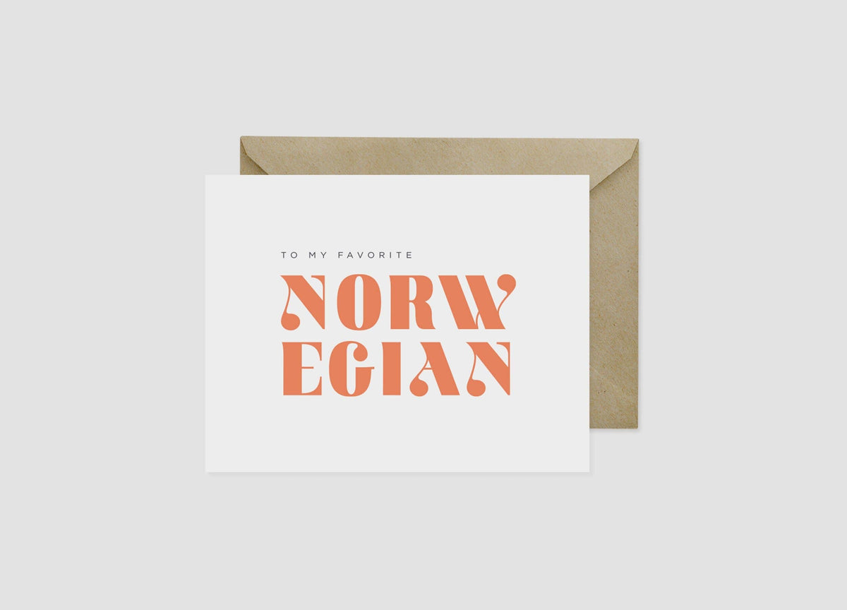 To My Favorite Norwegian Greeting Card