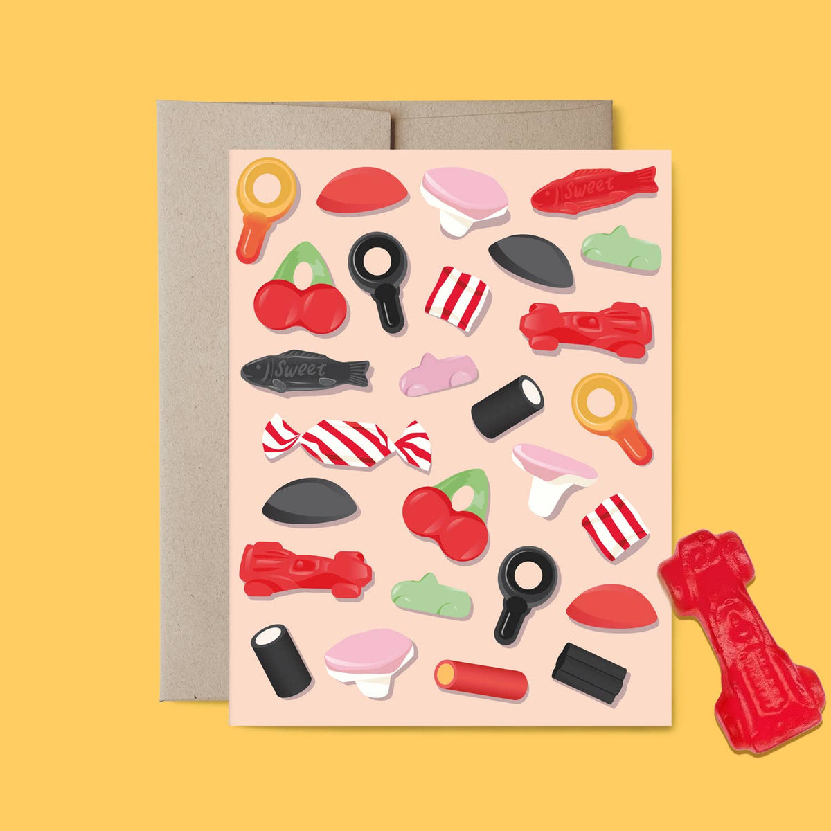 Swedish Candy Pick and Mix Blank Everyday Card
