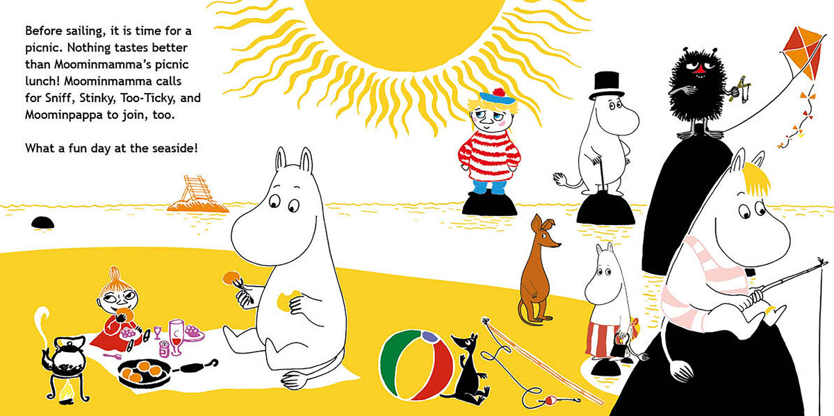 Moominvalley Friends at the Seaside: Board Book