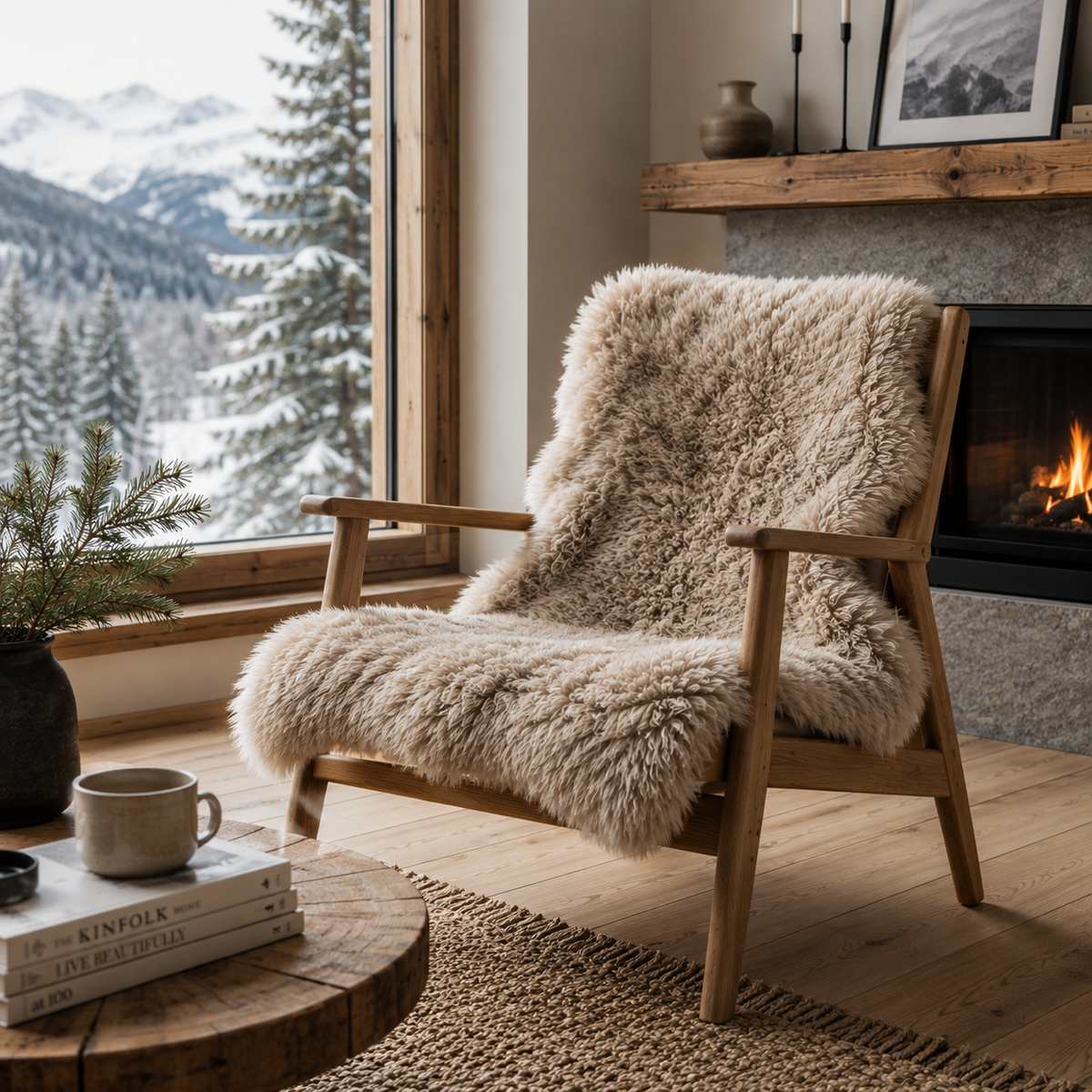 Icelandic Shorn Wool Sheepskin Pelts: Natural White