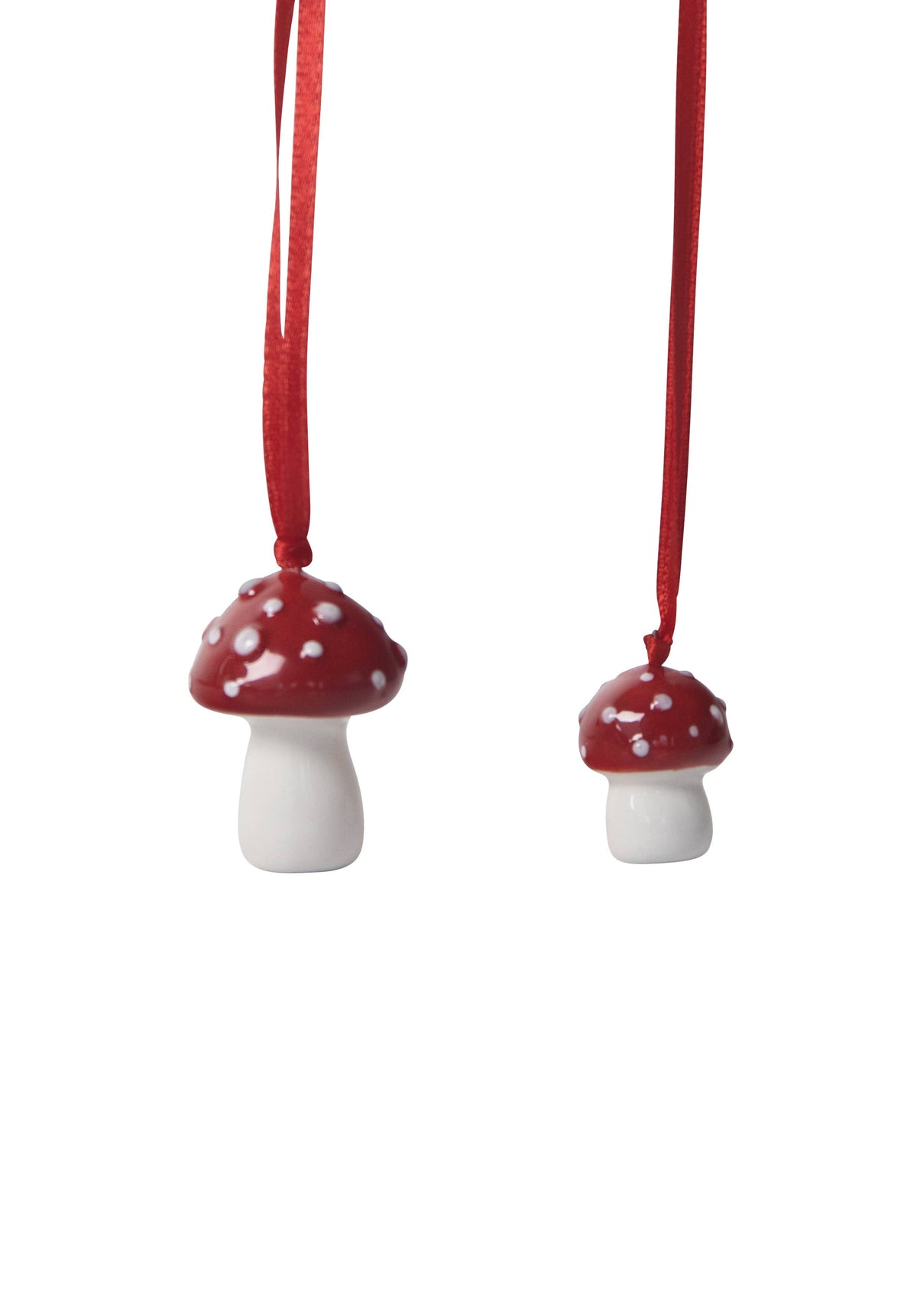 Mushroom Ceramic Ornament, 2/box