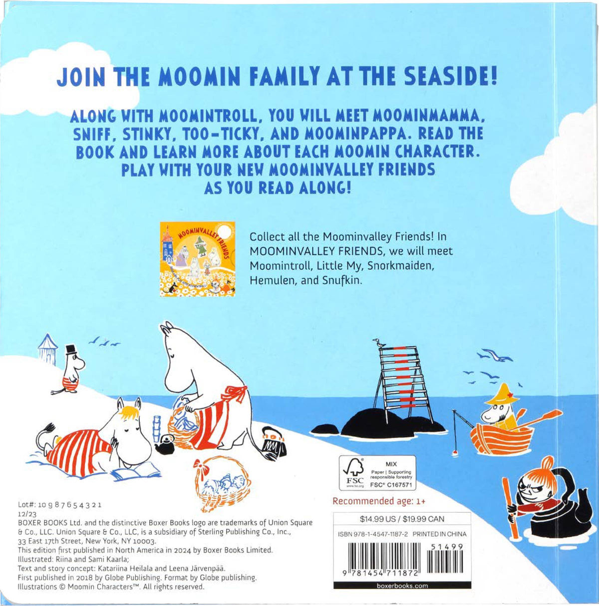 Moominvalley Friends at the Seaside: Board Book