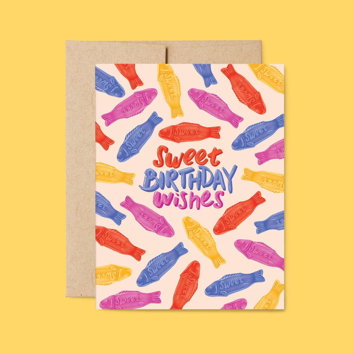 Swedish Fish Sweet Birthday Wishes Card