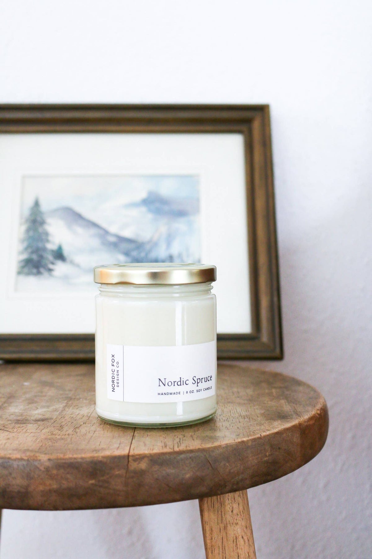 Nordic Spruce Handmade Soy Candle: 8 oz. Jar
