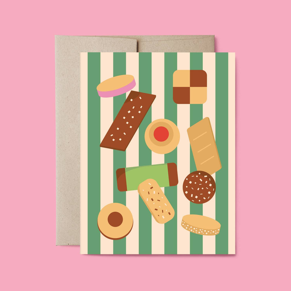 Swedish Fika Cookies Blank Everyday Card