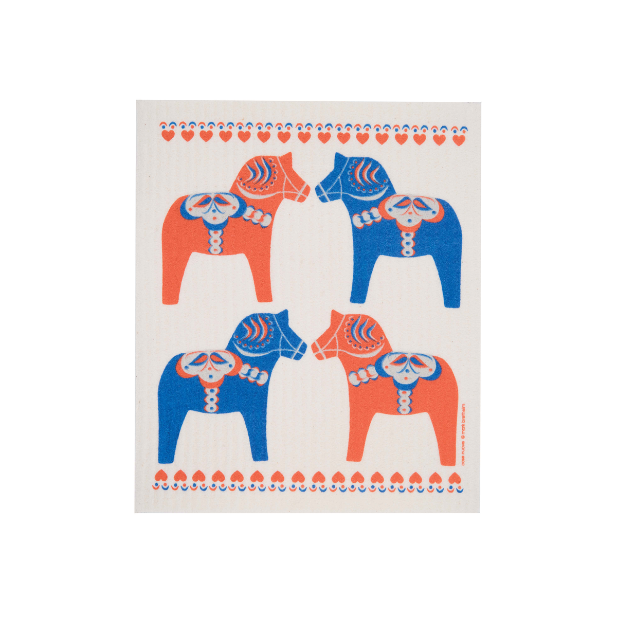 Swedish Dishcloth - Painted Dala Horse
