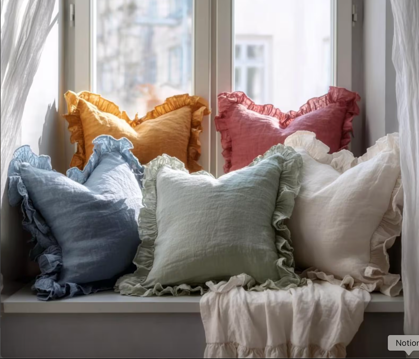 Linen Throw Pillow 16x16 (Insert Included)