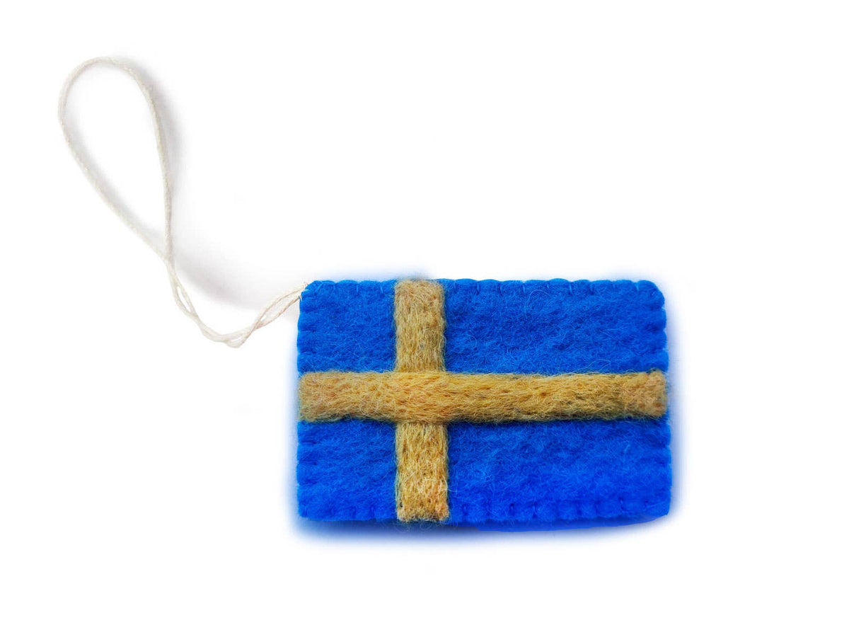 Felt Ornament, Swedish Flag