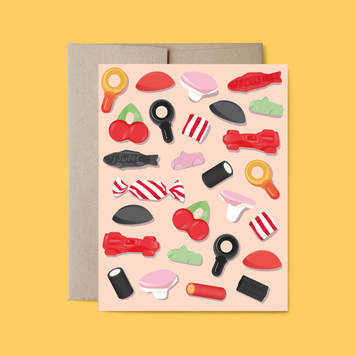 Swedish Candy Pick and Mix Blank Everyday Card