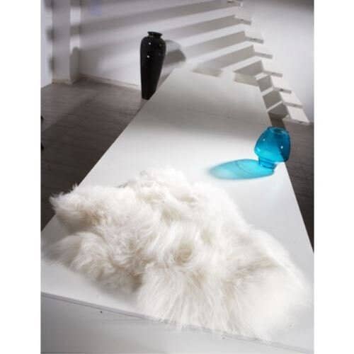 Icelandic Long Wool Sheepskin Rug White-Ivory