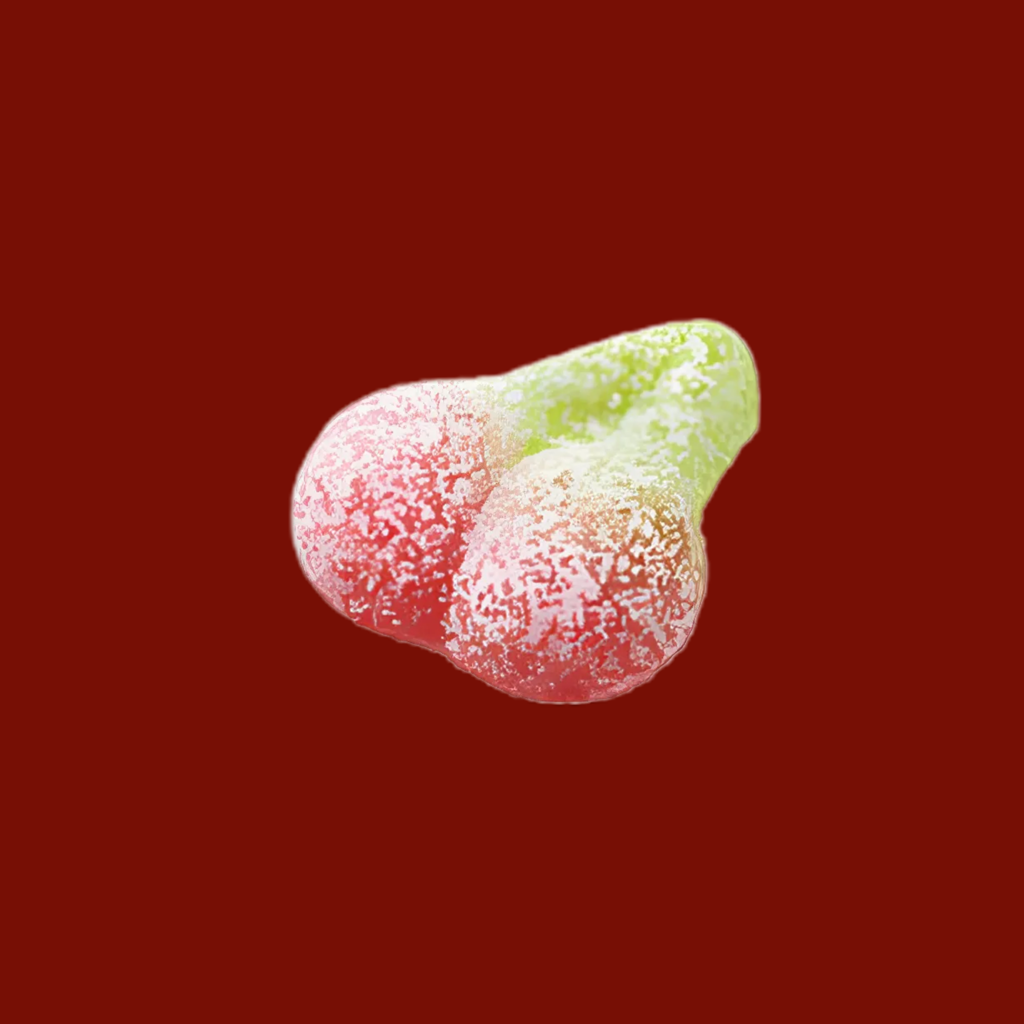 Gummy bear on a red background