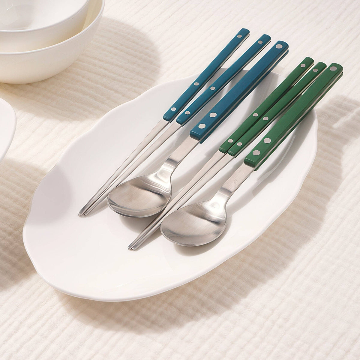 Bogen Sentier Satin Flatware: Sky