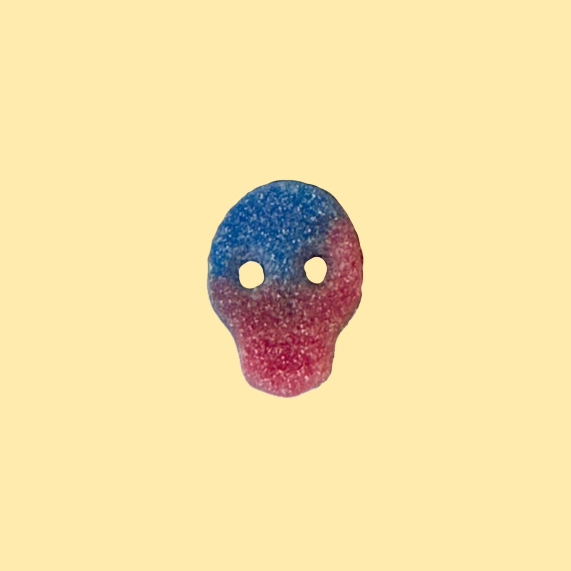 Close up Nordicbangers Veggie Fizzy Skulls Swedish Pick and Mix Candy