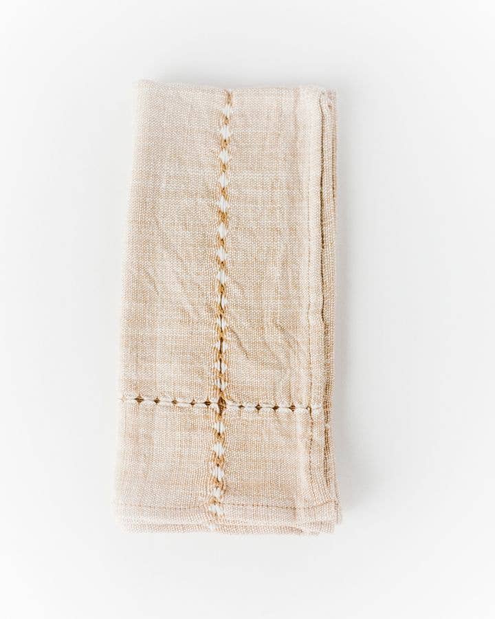 Pulled Cotton Napkin: Rattan
