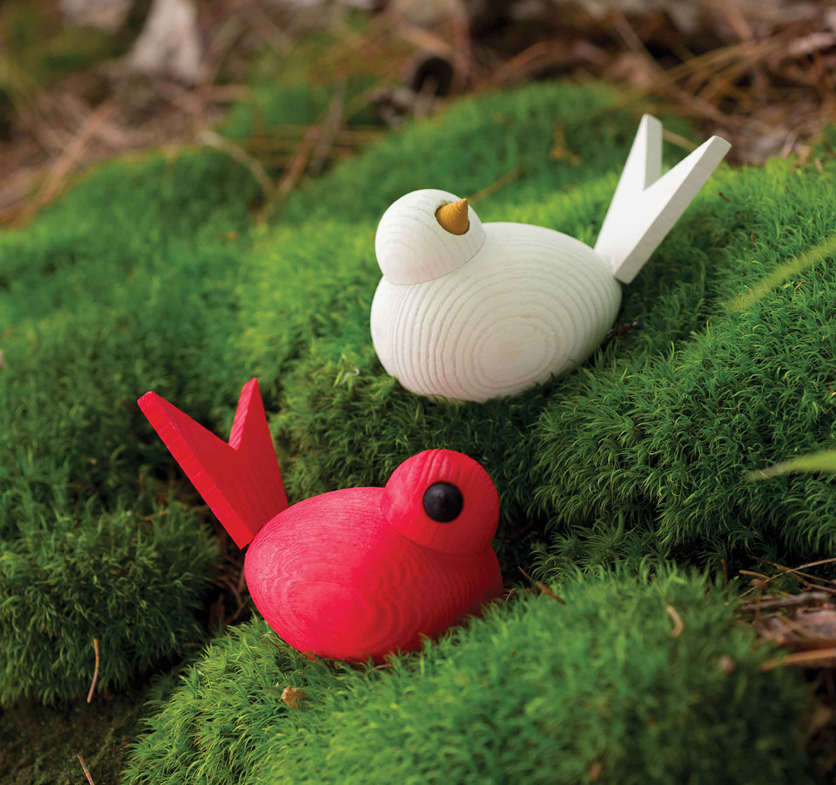 Swedish Wooden Bird - Light Blue