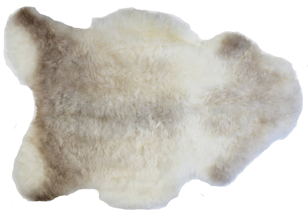 Icelandic Shorn Wool Sheepskin Pelts: Natural White