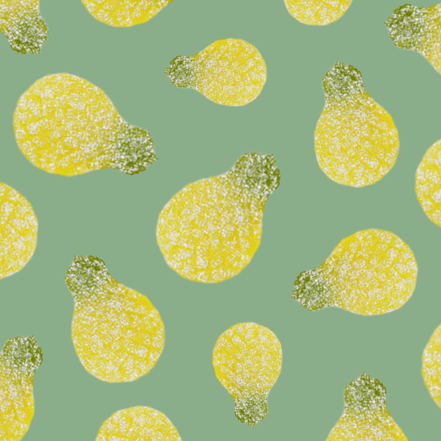 malaco sour pineapples in a pattern