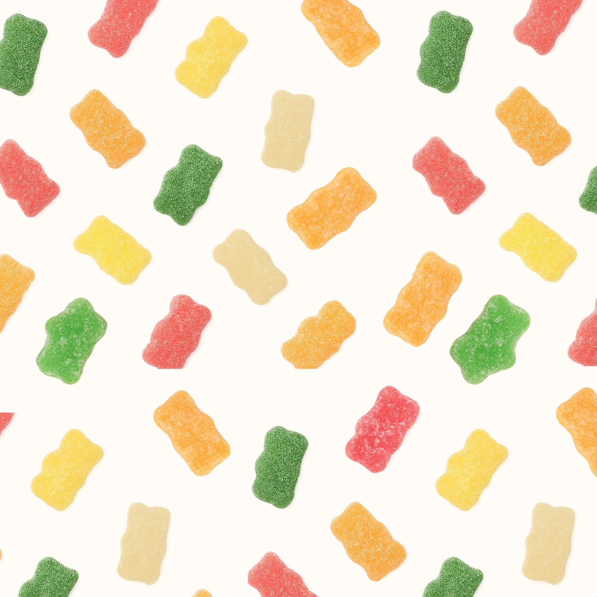 Flat Lay Haribo Goldbear Sour Swedish Pick and Mix Candy