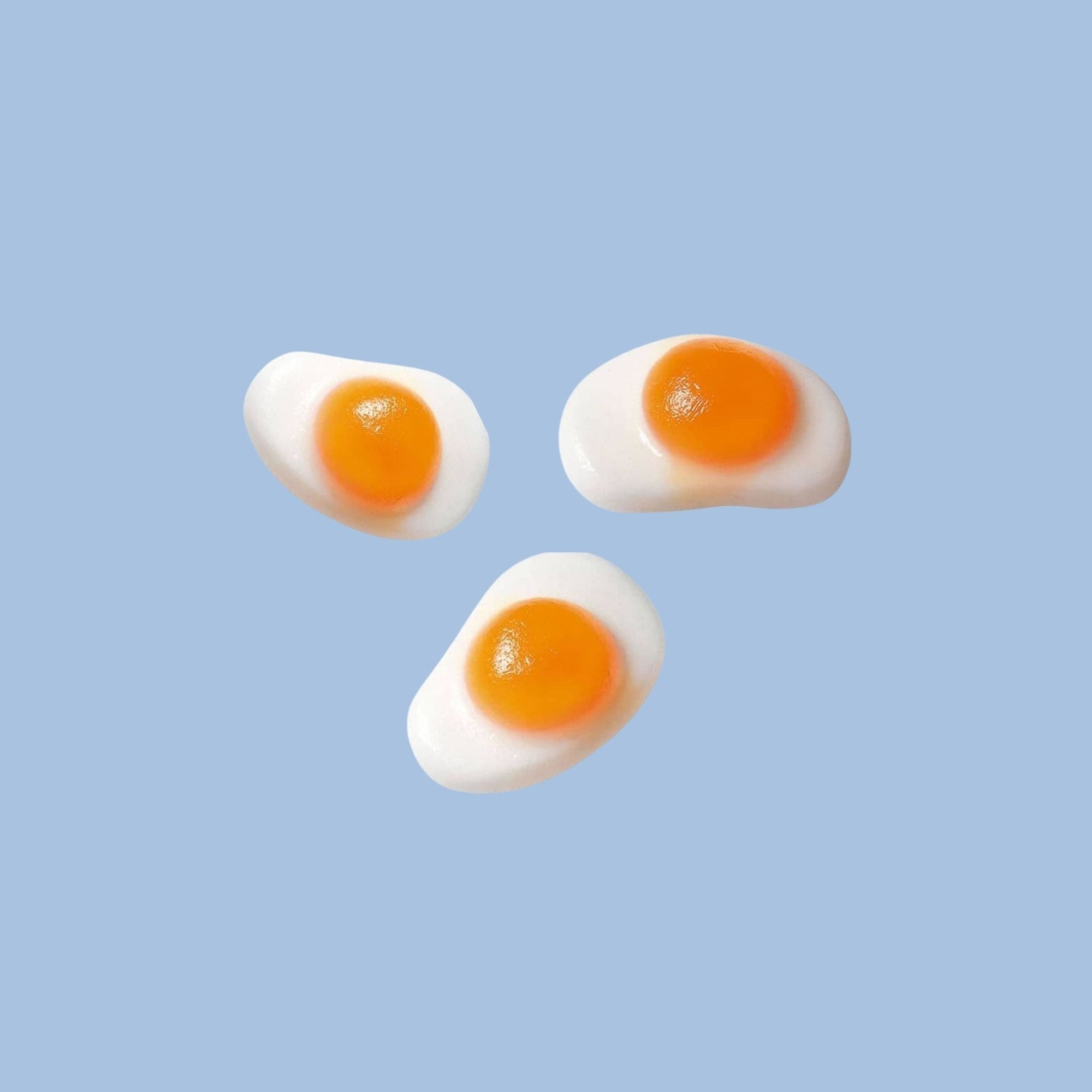Close up Vidal Mini Fried Eggs Swedish Pick and Mix Candy