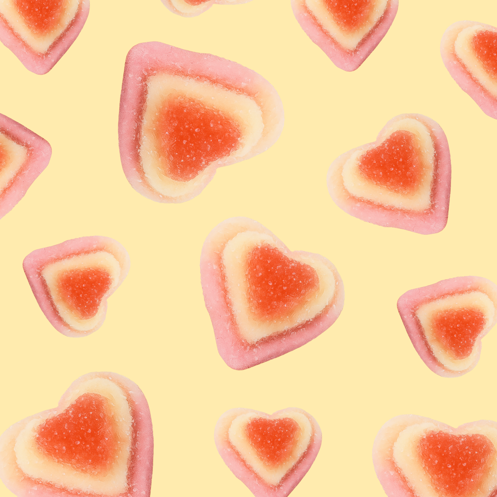 Flat Lay Vidal Triple Hearts Swedish Pick and Mix Candy