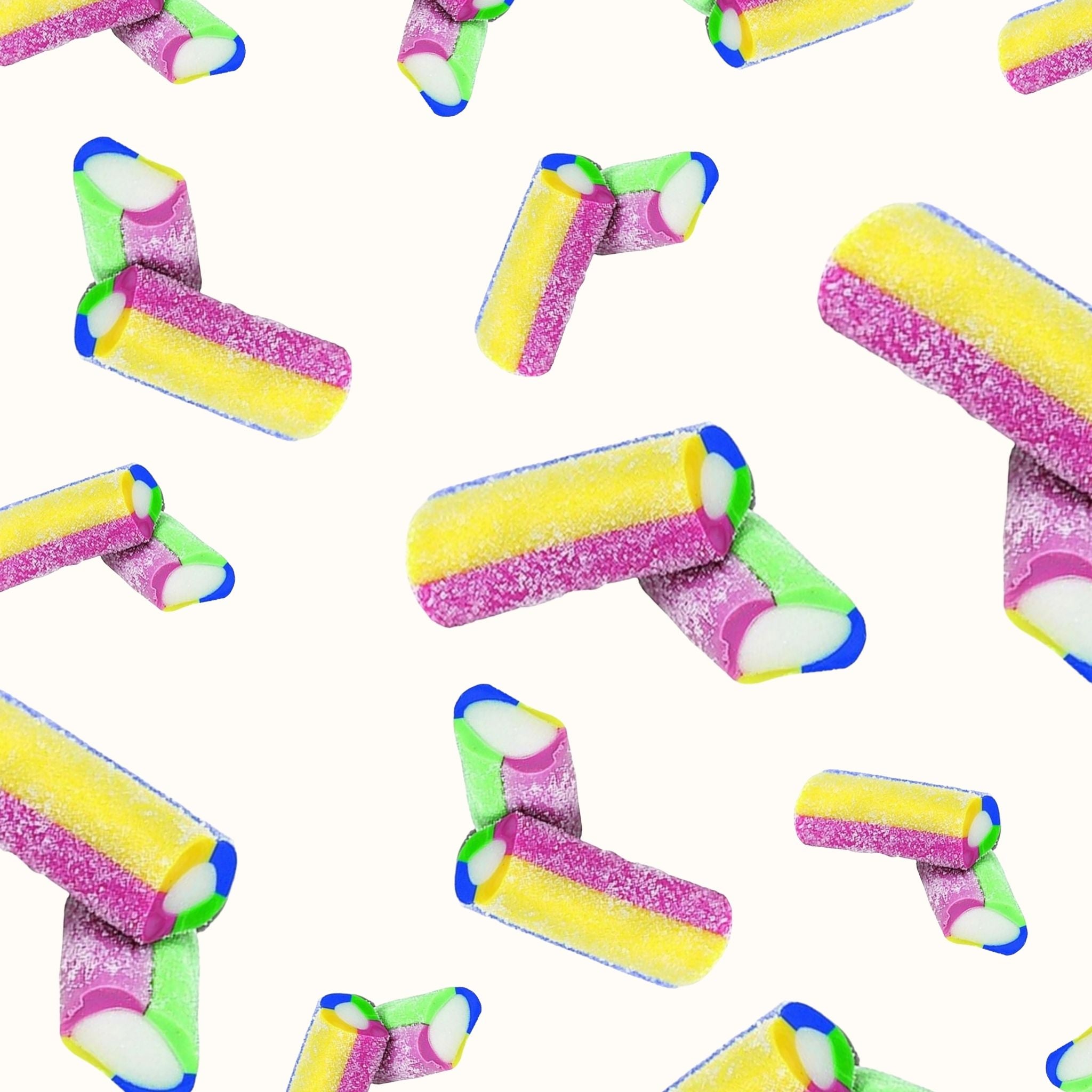 Flat Lay Vidal XL Sour Rainbow Swedish Pick and Mix Candy